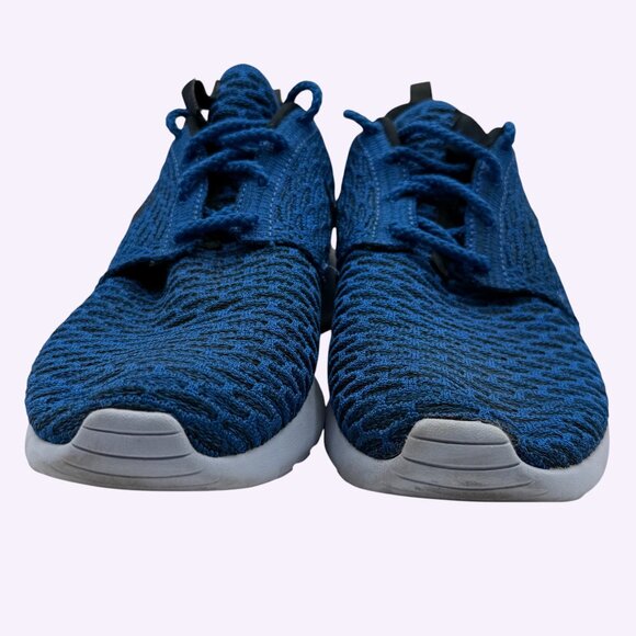 L@@k 🔥 Nike Roshe Run FlyKnit Navy Blue (704927-400) - Size 8 Women - Picture 4 of 11